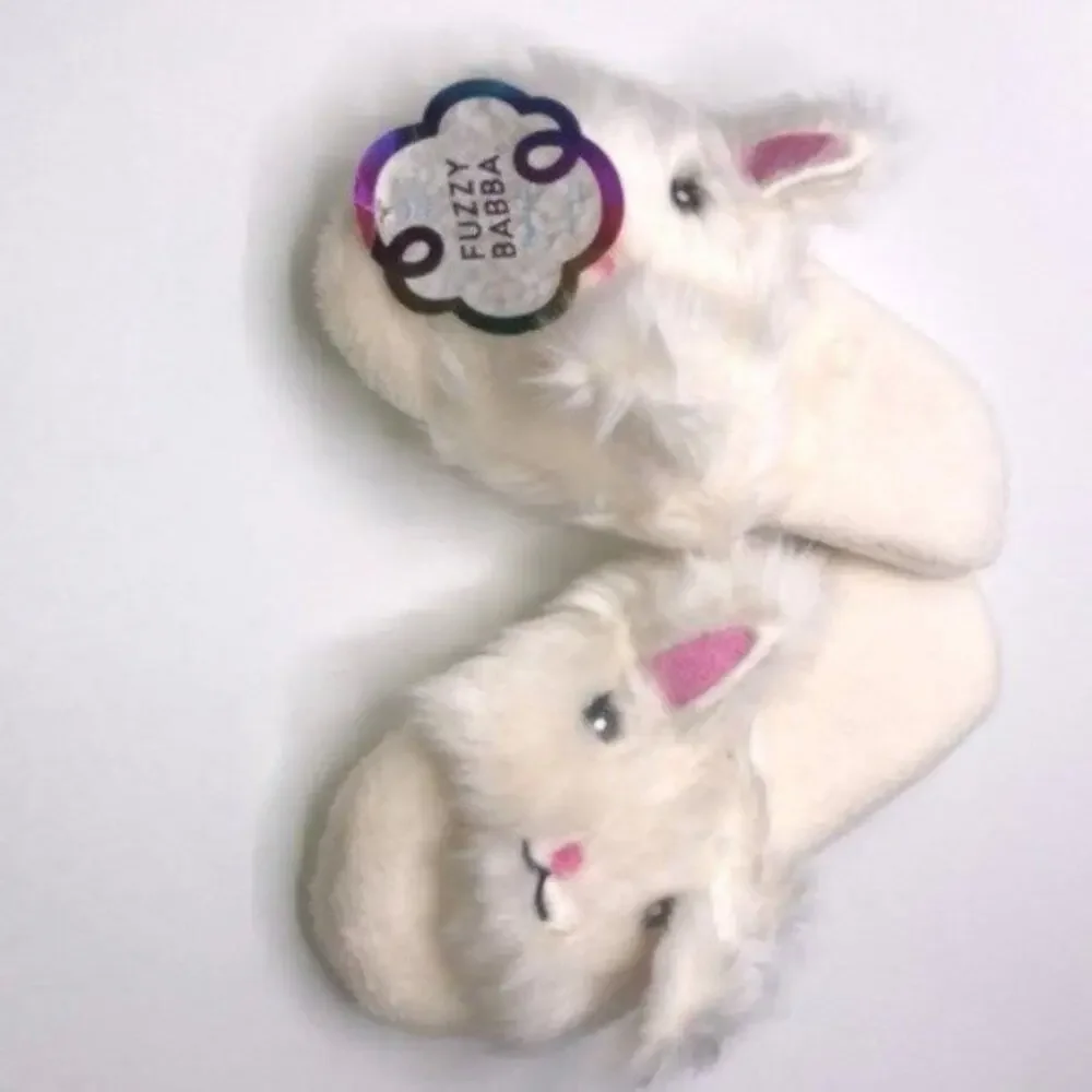Fuzzy Baba Kids Slide with Bunny Rabbit
